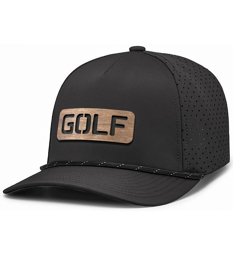 Golf Patch Curved Performance Rope Hat