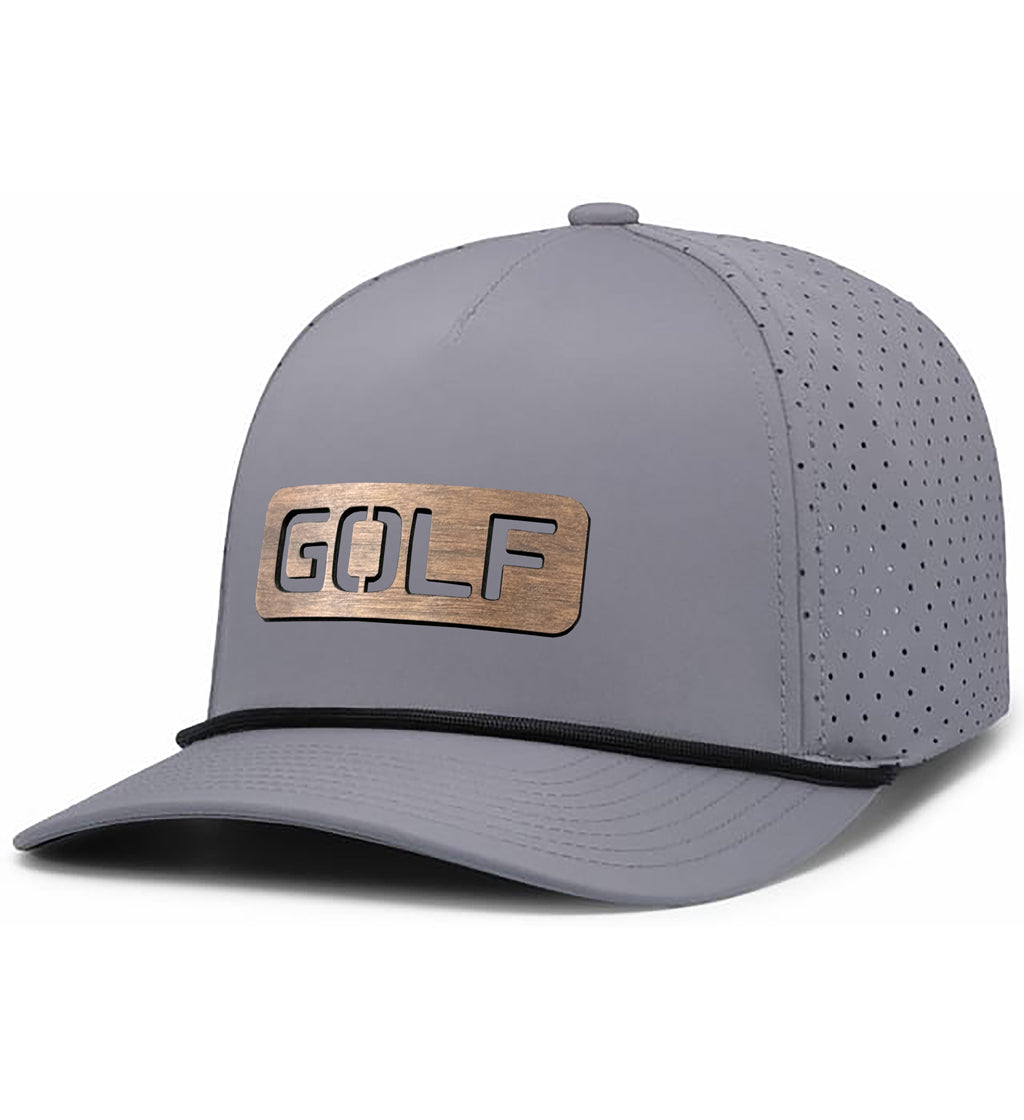 Golf Patch Curved Performance Rope Hat