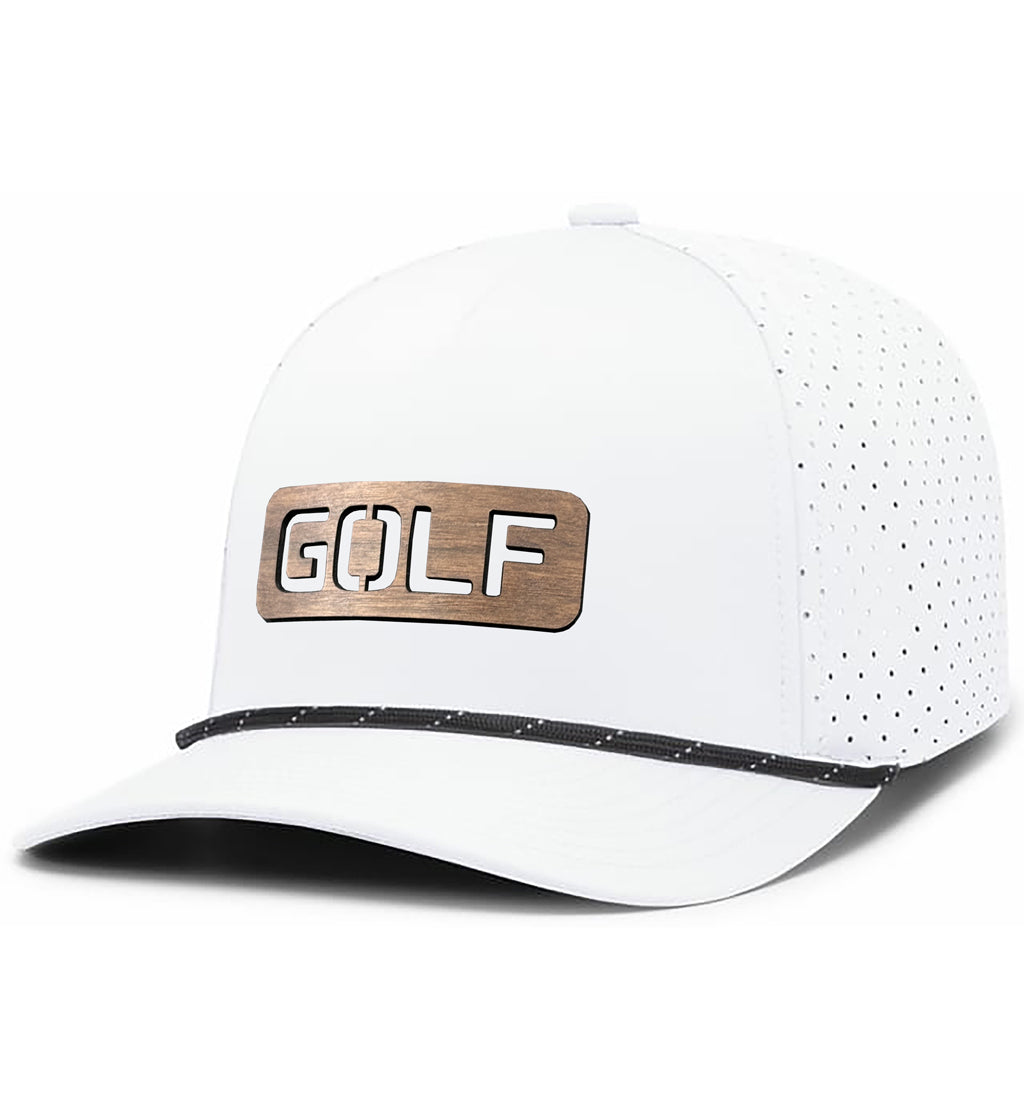 Golf Patch Curved Performance Rope Hat