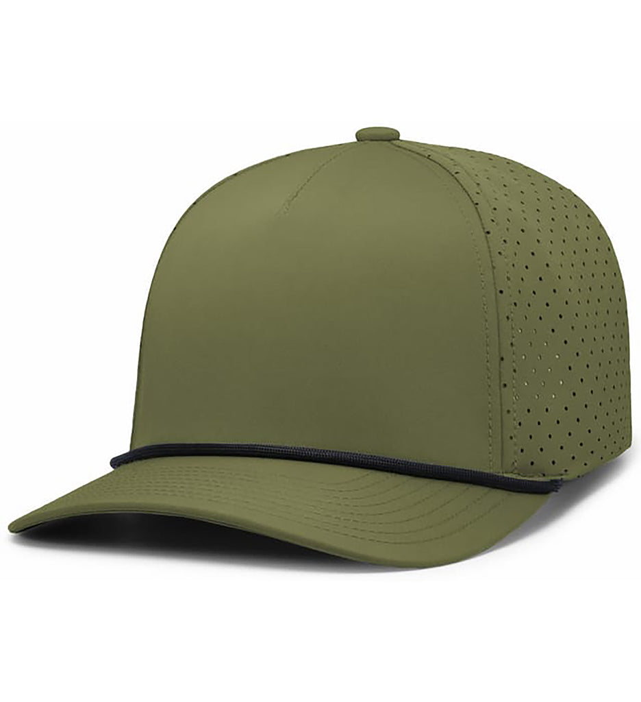 Florida Gator Leather Curved Performance Rope Hat