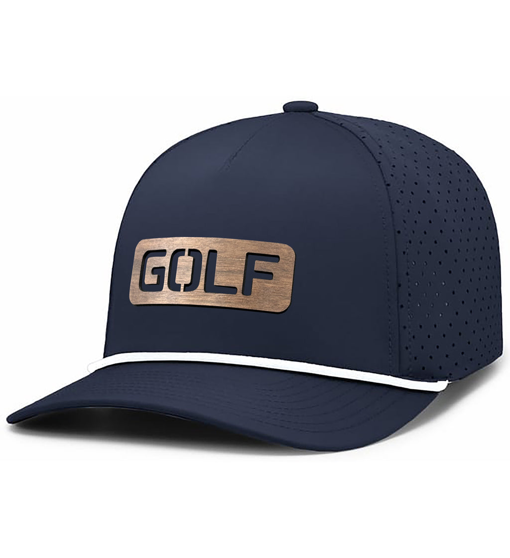 Golf Patch Curved Performance Rope Hat