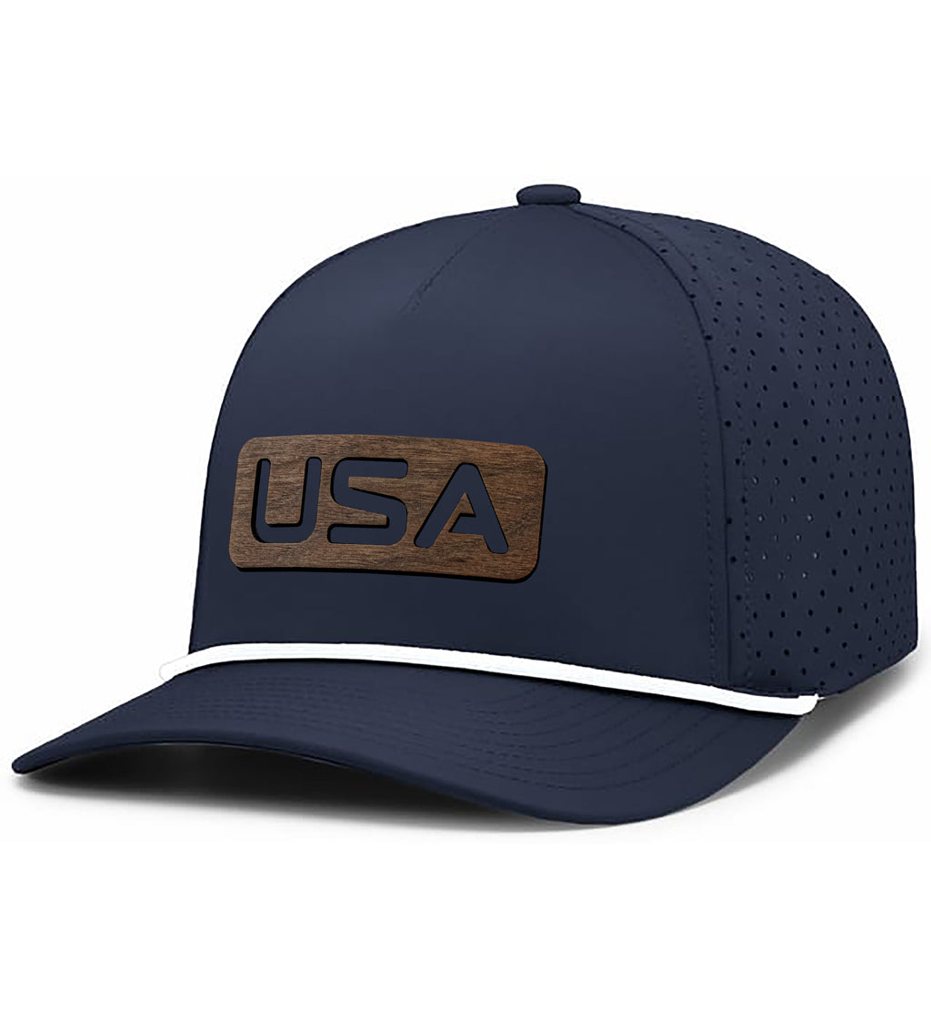USA Patch Curved Performance Rope Hat