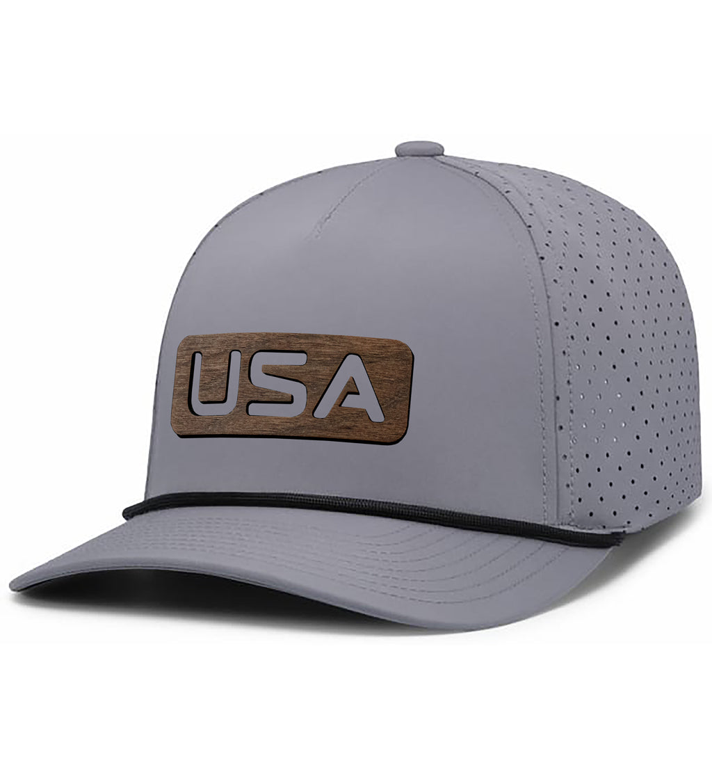 USA Patch Curved Performance Rope Hat