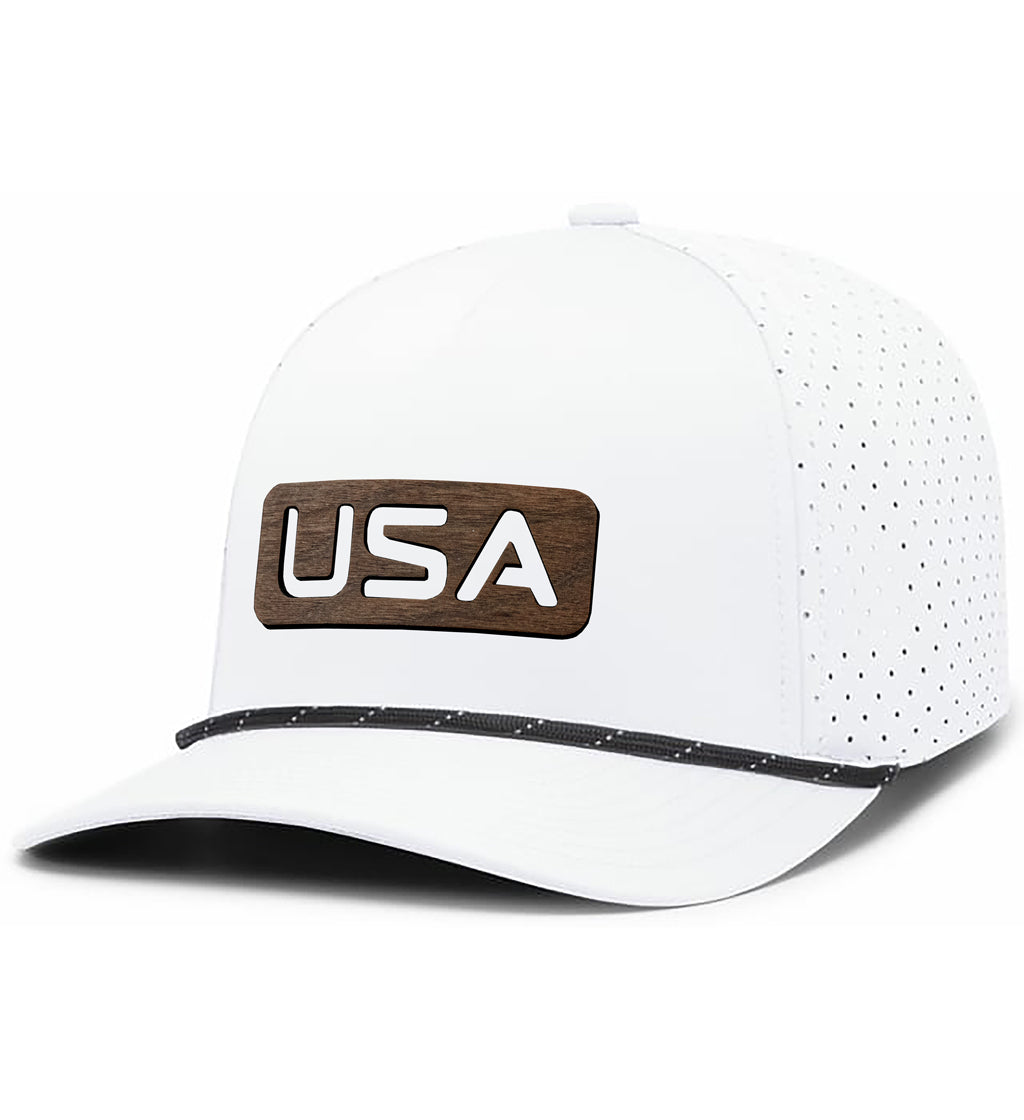 USA Patch Curved Performance Rope Hat